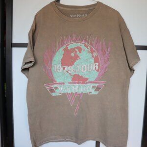 Van Halen World Tour 1979 Remake Shirt – LG (21"x26"). Washed. Faded. Band.
